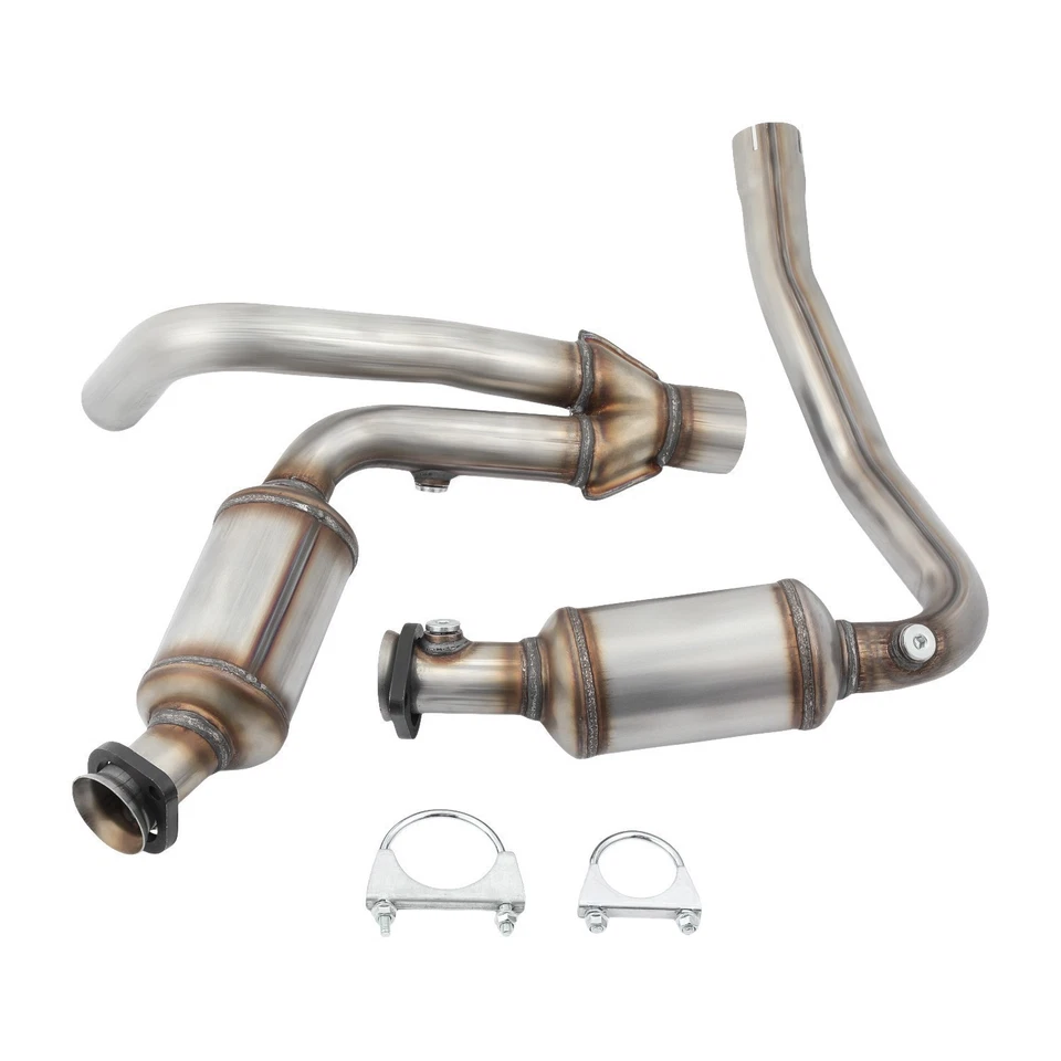 2PCS For Dodge Dakota 3.7L 4.7L Y Pipe Catalytic Converters 2004 05 06-2010 15H - Image 2 of 4