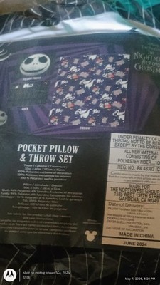 nbc nightmare before Christmas blanket and pillow