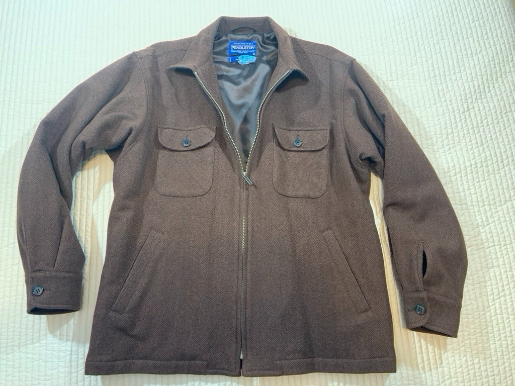 Mens Pendleton Wool Jacket Size Large - image 6