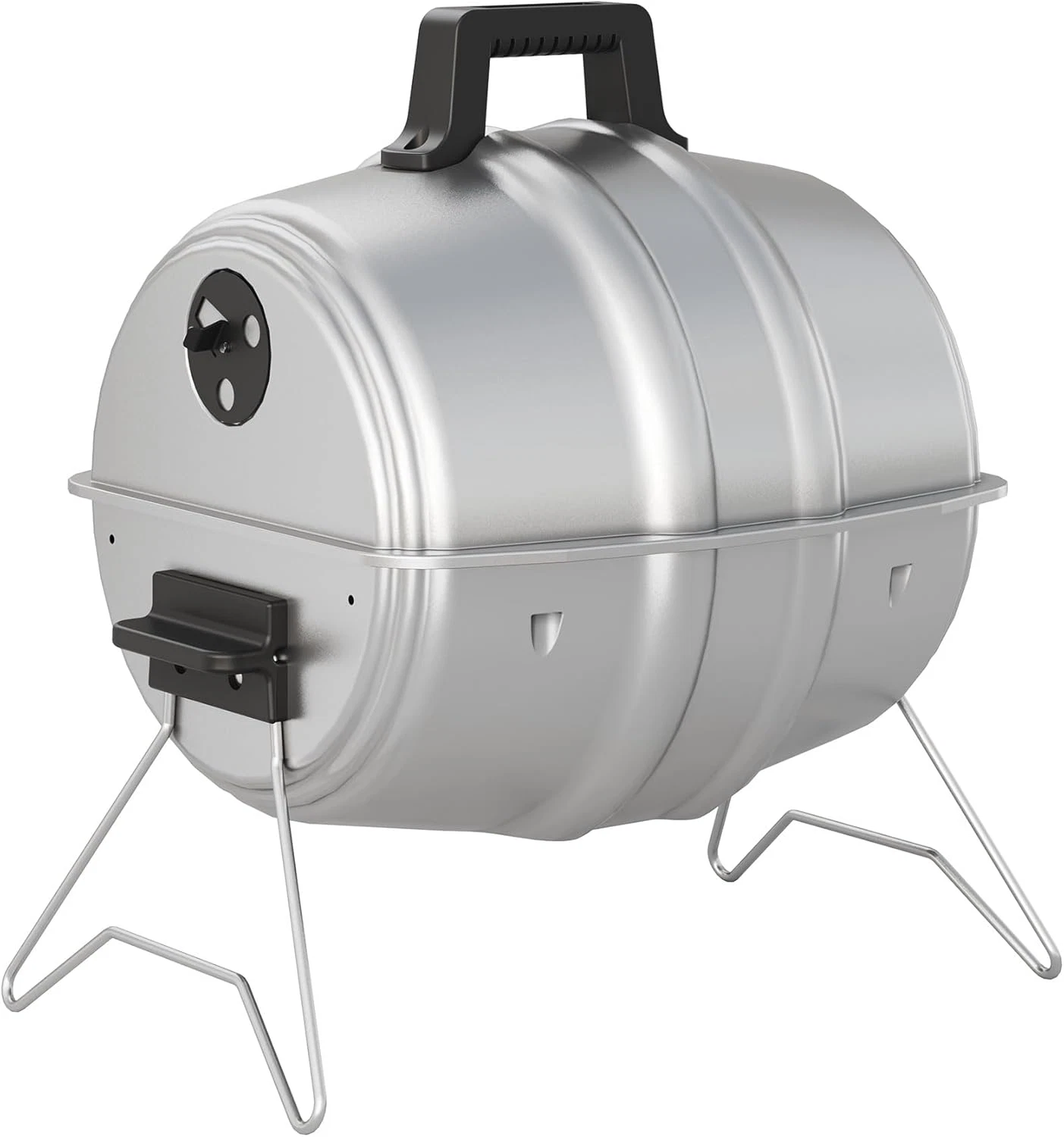 Keg a Que Portable Charcoal Grill with Durable Hood - 186 Sq In Cooking Area