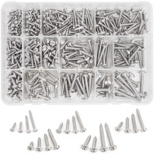 542PCS 4 6 8 10 12 Phillips Head Screw Set Stainless Steel Wood Screws Assor...