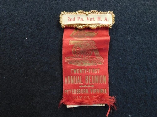 2nd Pa. Vet. H.A. GAR  Reunion Ribbon - Petersburg 1907