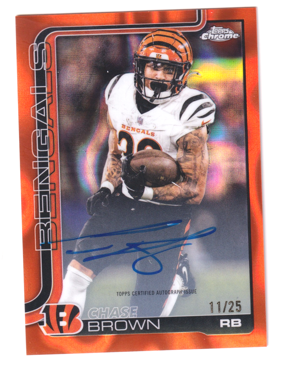 2025 Topps Chrome ORANGE LAVA REFRACTOR AUTOGRAPH CHASE BROWN 11