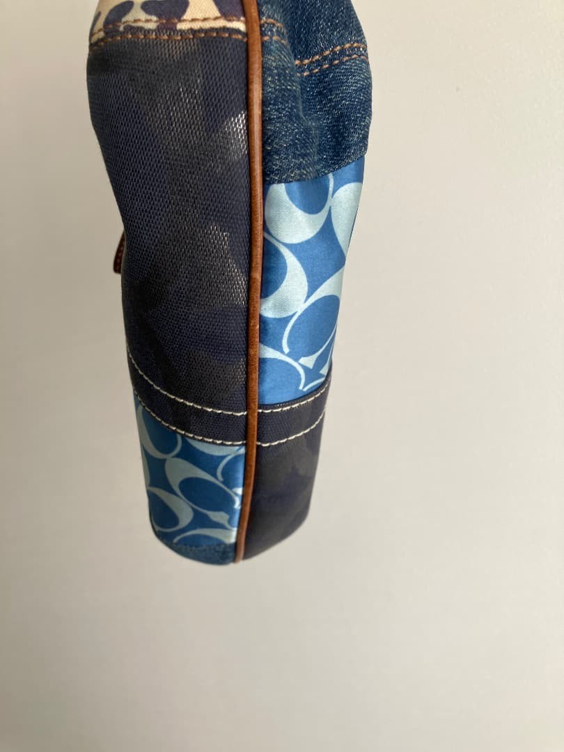 COACH One Shoulder Patchwork Denim Signature 10807 - image 5