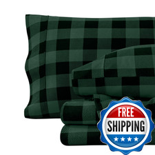 Bare Home Flannel Sheet Set Prints 100 Cotton Velvety Soft Heavyweight - Double