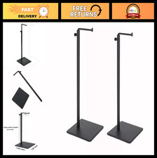 2-Pack Adjustable Metal Handbag Rack Display Stand - Single Side, Black Storage