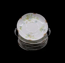 (7) Haviland & Co. Limoges “Schleiger 52b” Saucers