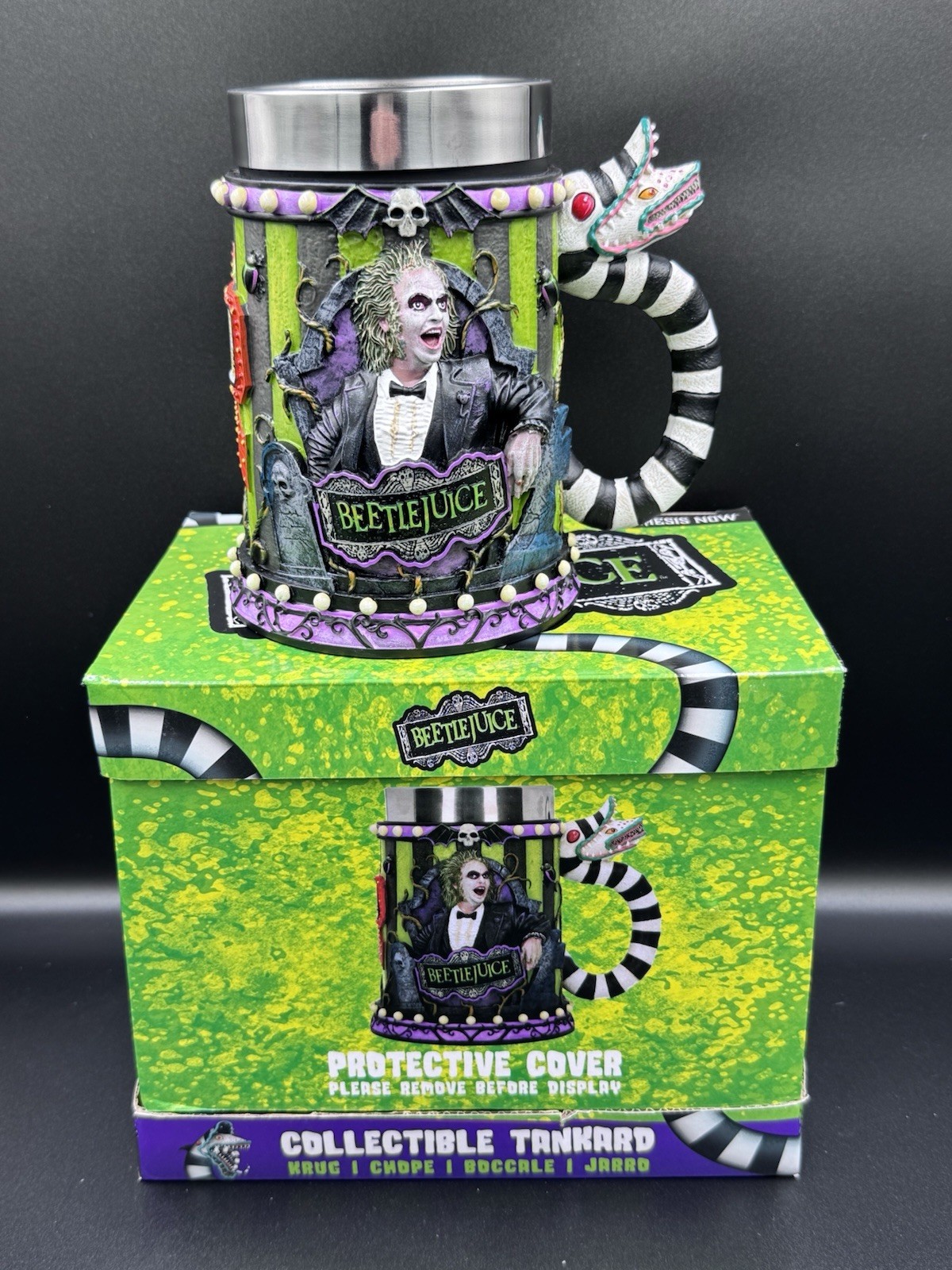 Beetlejuice Tankard 15.5cm by Nemesis Now - gift boxed