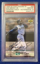 1999 Upper Deck Challengers for 70 KEN GRIFFEY JR Swinging Fences AUTO PSA 10