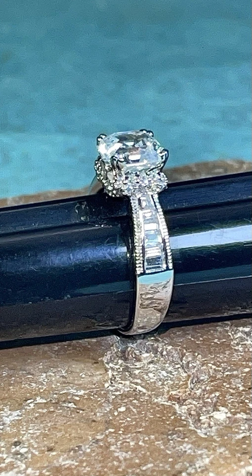 Anillo de compromiso Tacori estilo circonita cúbica audaz QVC talla 8 nuevo sin etiquetas Foto 4 de 4