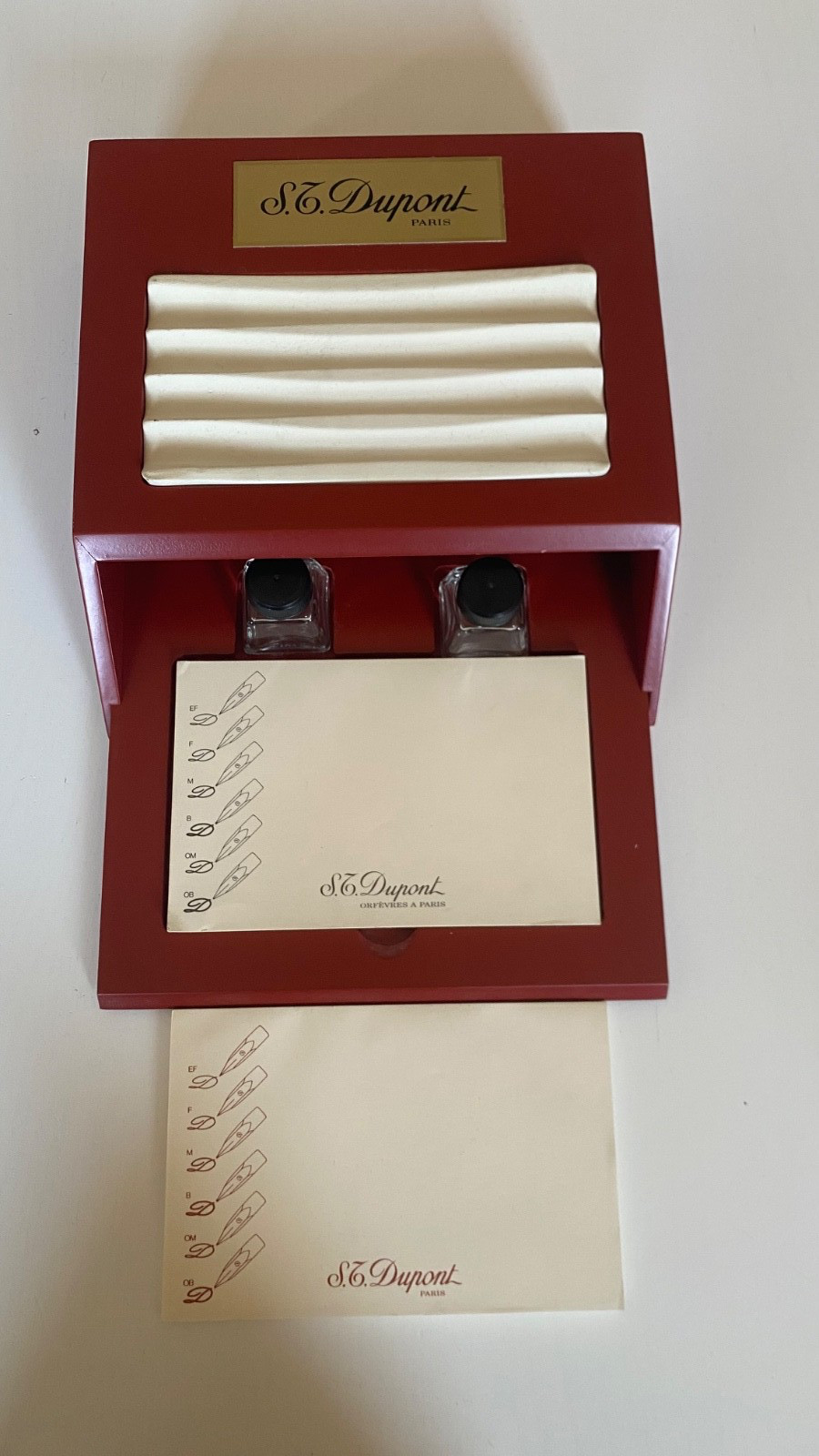 Écritoire ST Dupont plateau de présentation rare pour cabinet d'avocat et signature