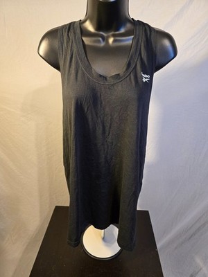 Reebok Womens Black Workout Tank Top Plus Size 2X Racerback Running Shirt