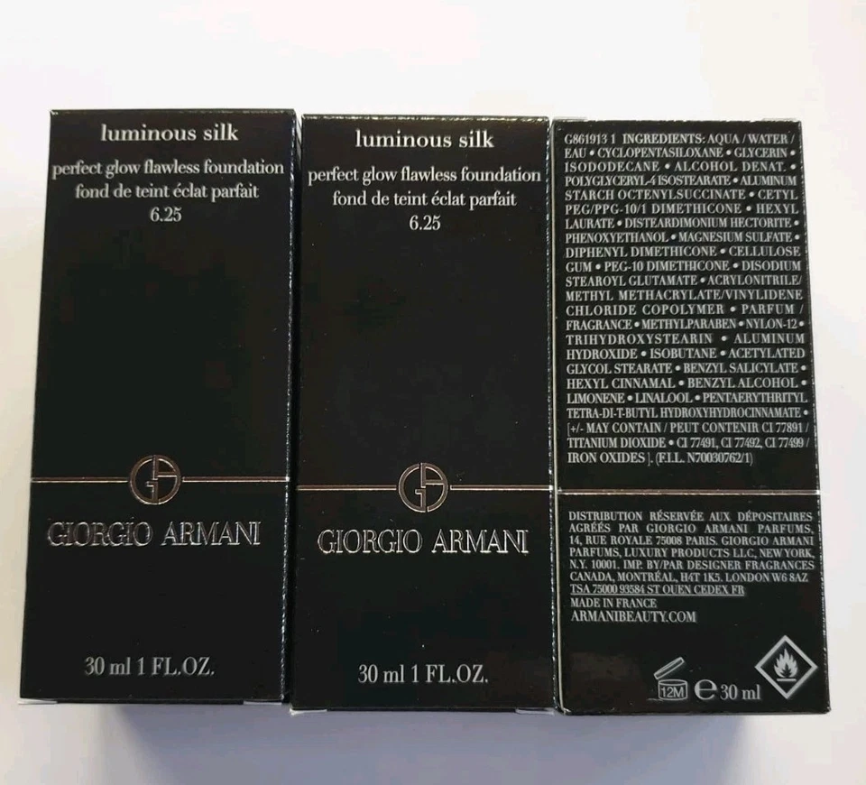 3x Armani Luminous Silk 6.25 Foundation 3x 30ml NEU/Ovp - Bild 3 von 4