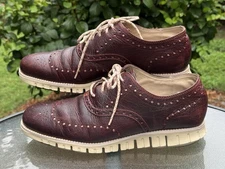 Cole Haan ZeroGrand Wingtip Oxford Men’s Size 10.5 M Burnished Redwood Shoes