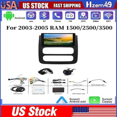9in Android 15 CarPlay Car Stereo Radio 64G GPS For 2003-2005 Ram 1500 2500 3500