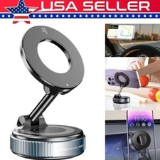 360 Magnetic Car Phone Holder Vacuum Suction Mount Foldable Stand for MagSafe