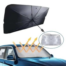Automotive Windshield Sun Shade Umbrella Foldable Car Visor Heat Barrier 55x31in