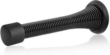 12 Pack Black Spring Door Stops,3-1/8" Heavy Duty - Flexible Door Stopper with L