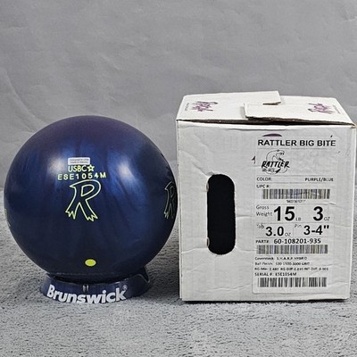 Bowling Ball Radical Rattler Big Bite 15lb SHARP Cover Symmetric Core Free Ship