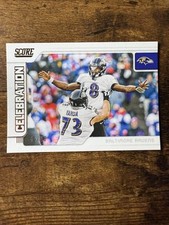 2020 Score Celebration Gold Zone /50 Lamar Jackson #CE-4 Baltimore Ravens