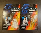 Star Wars Power of the Force Luke Skywalker and Princess Leia Action Figures MOC