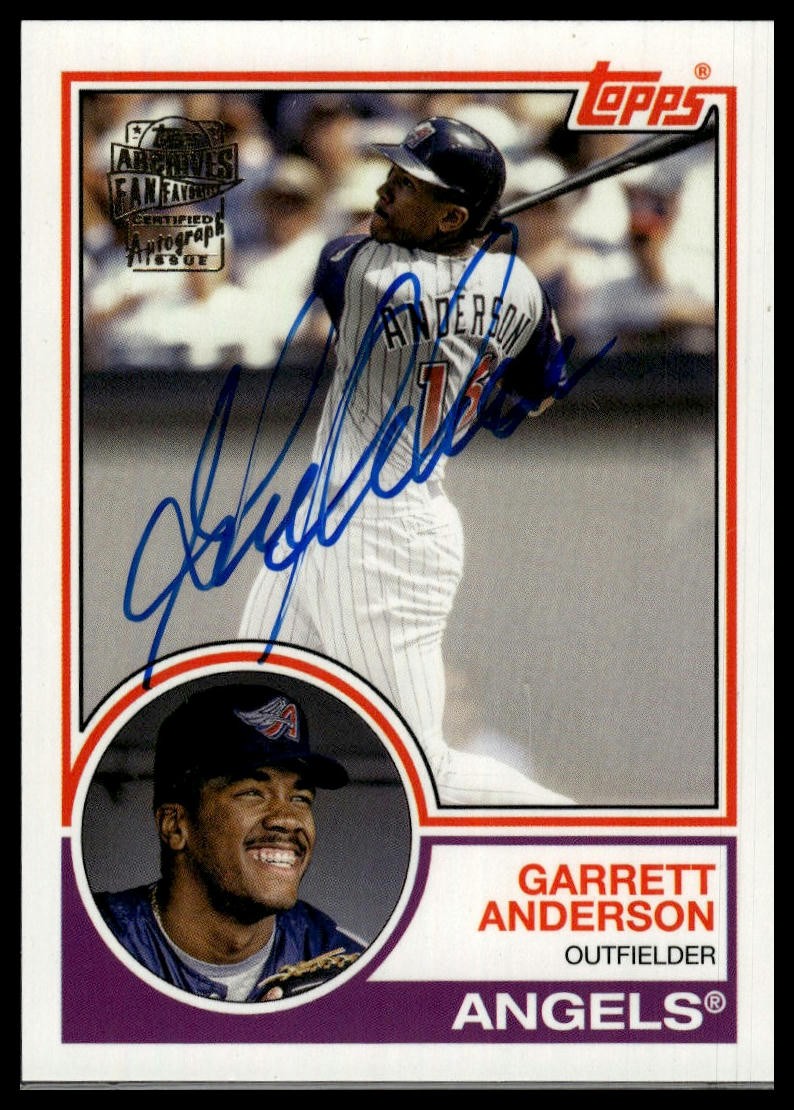 2022 Topps Archives #83FF-GA Garret Anderson Fan Favorites Autographs AU AU