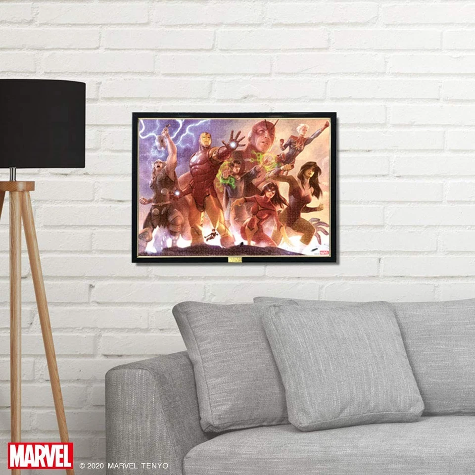 Rompecabezas 1000 Piezas MARVEL Avengers Team Iron Man Gyutto Series [Blanco Puro Foto 2 de 4