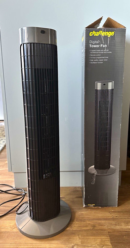 Challenge Digital Tower Fan 3 Speed, FZ10-17KR, no remote