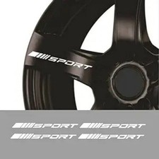 4-Piece JDM Racing Stripes Decal Set for Car SUV Truck Wheels Rim Color: White
