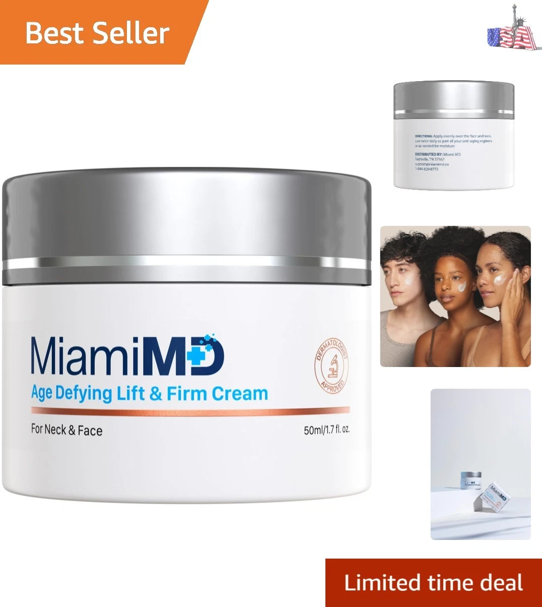 Age-Defying Lifting & Firming Face Cream for Women - Lift & Firm for Anti Agi...