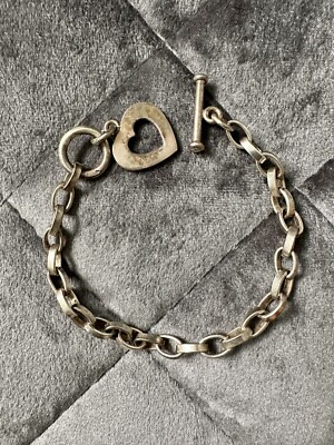 Silpada 925 Sterling Silver Engravable Heart Charm Toggle  display picture 1