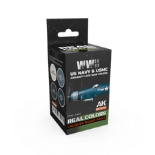 AK Interactive Real Colors WWII US Navy & USMC Aircraft Late War Colors Set of 4