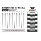 Carburetor 10Pcs Needle Jets Dellorto 2265 PHBL Carb Aluminium Oil Needle Jet