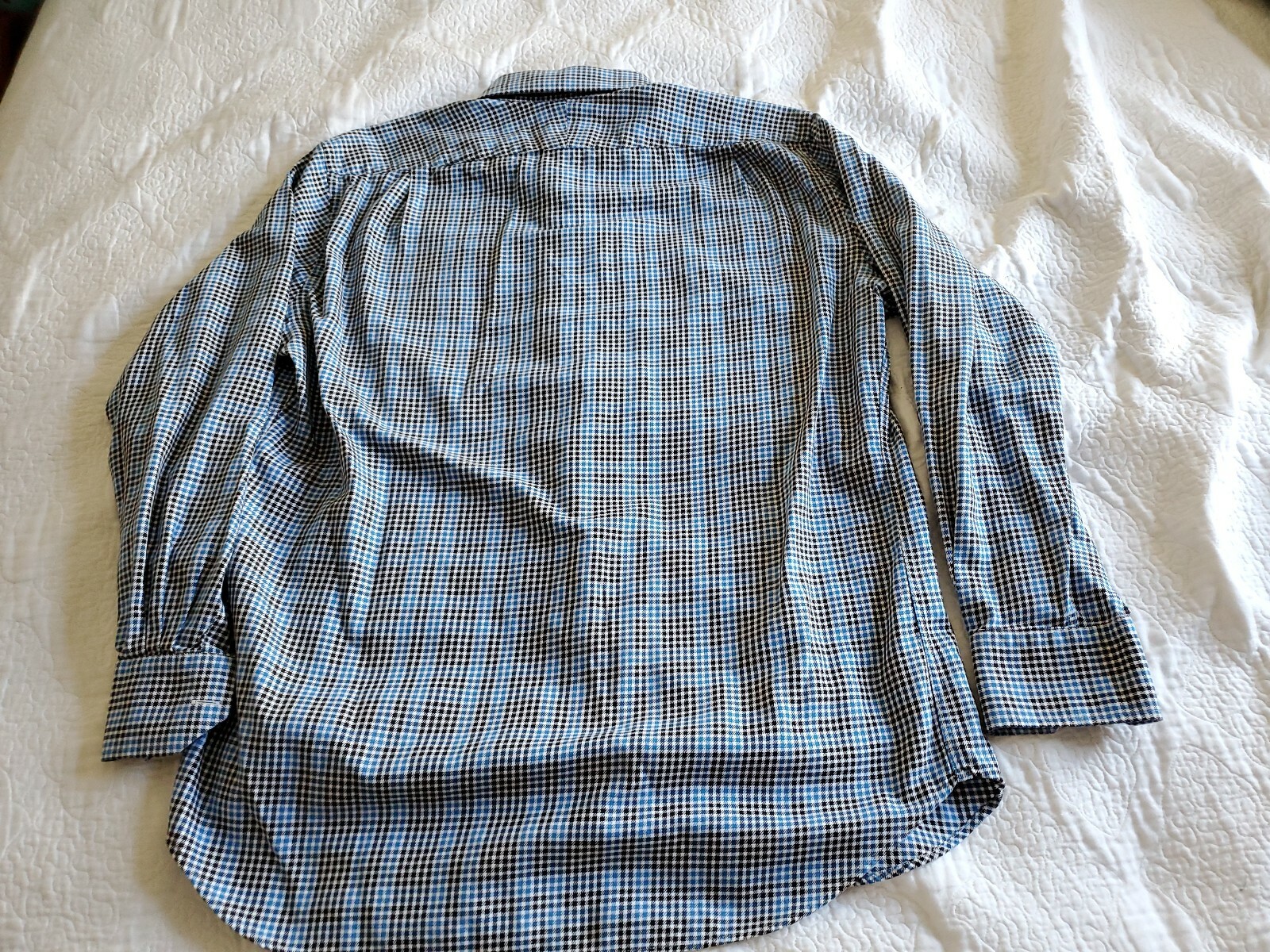 Peter Millar Gingham  Houndstooth Button-Up Long … - image 3