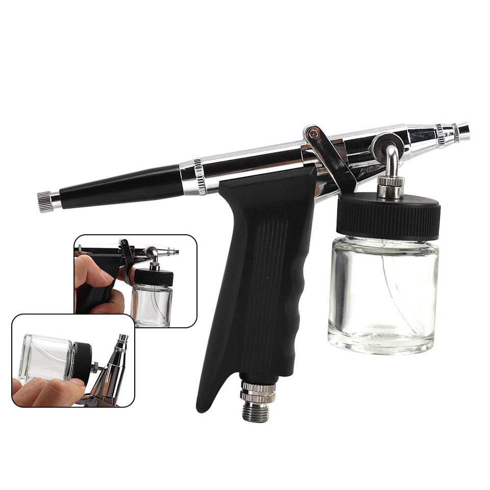 Mini Airbrush Kit Dual Action Spray Gun Air Brush Compressor for Tattoo Painting - Image 4 of 4