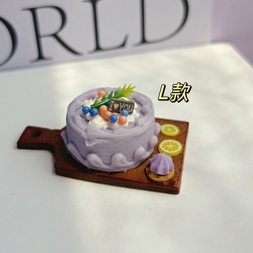 Obst Creme Geburtstag Kuchen Dessert Maßstab 1:12 Puppenhaus Miniaturen Lebensmittel Zubehör - Bild 16 von 29