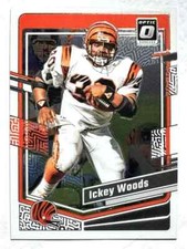 ICKEY WOODS Cincinnati Bengals 2023 Panini Donruss Optic Football Card #40