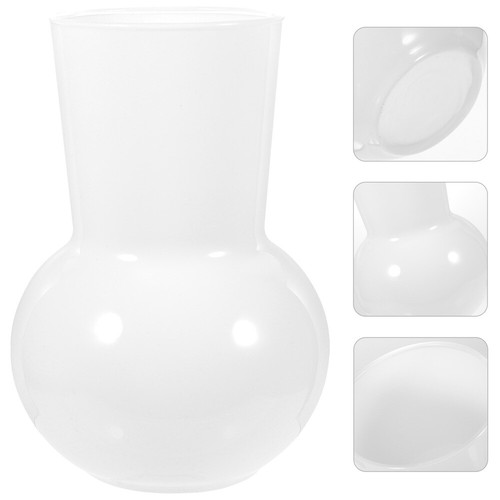 Glas Vase Ornamente Vasen Wohndeko groß hoch weiß Blumen Büro - Bild 5 von 12