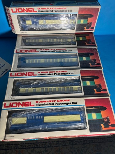 Lionel Blue Comet 6-9536-37-38-39-40 5 Wagen Personenwagen Set - MiNT IN BOX