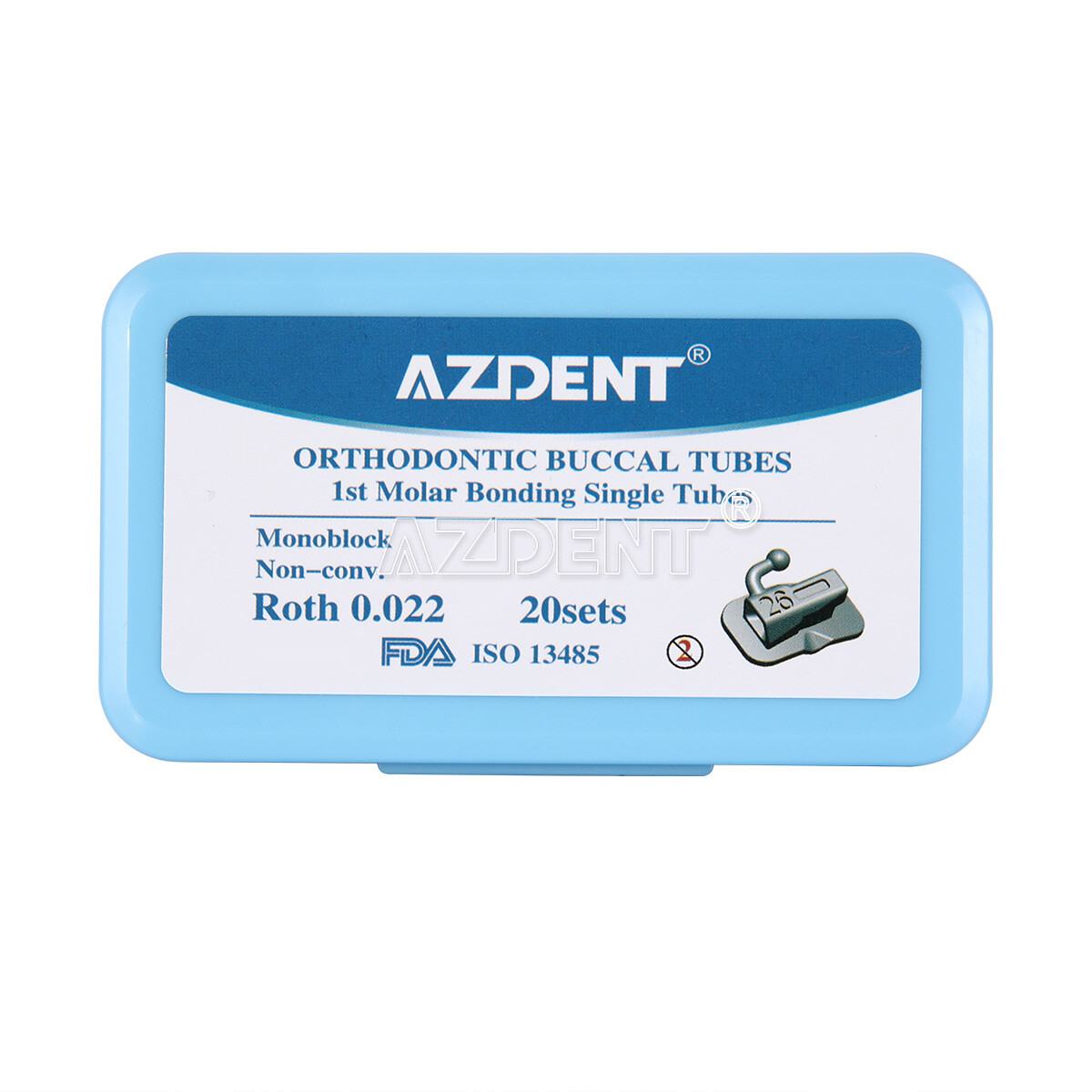 80Pcs AZDENT Dental Ortho Monoblock Buccal Tubes 1st Molar MBT