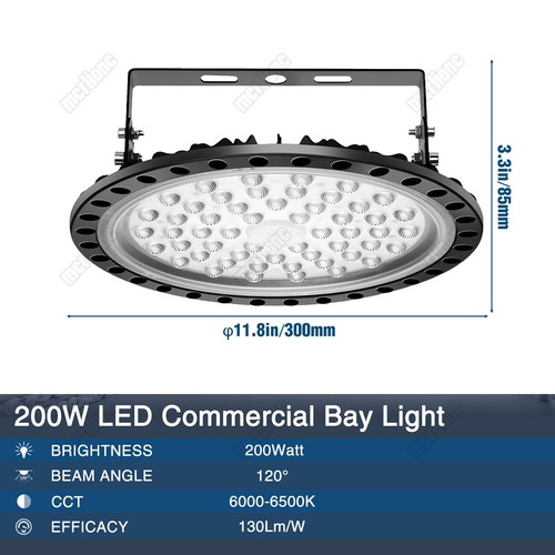 UFO LED Iluminación de Sala Lámpara Industrial Foco 50W 100W 200W 300W 500W Lámpara - Imagen 15 de 25