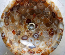 15 " Handgemacht Orange Achat Waschbecken &ndash; Naturstein Vessel Becken &ndash;