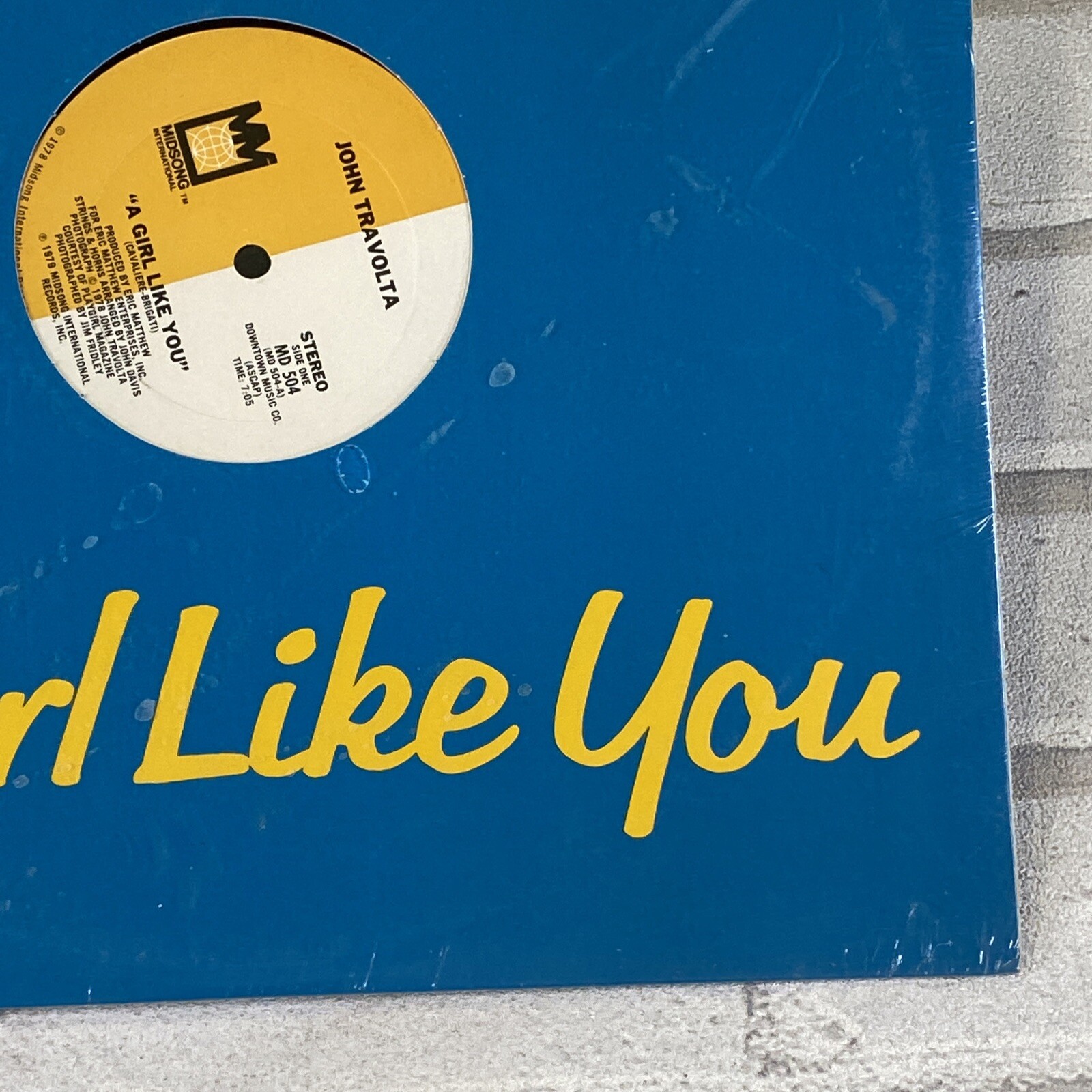 A Girl Like You John Travolta Vinyl Record 12" LP Single Disco New