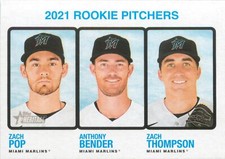 Zach Pop RC/ Zach Thompson RC/ Anthony Bender 2022 Topps Heritage Rookie Card#73