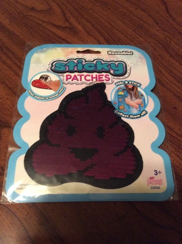 STICKY PATCHES Reusable peel & stick patch - PURPLE SEQUIN POOP -  - Bild 1 von 3