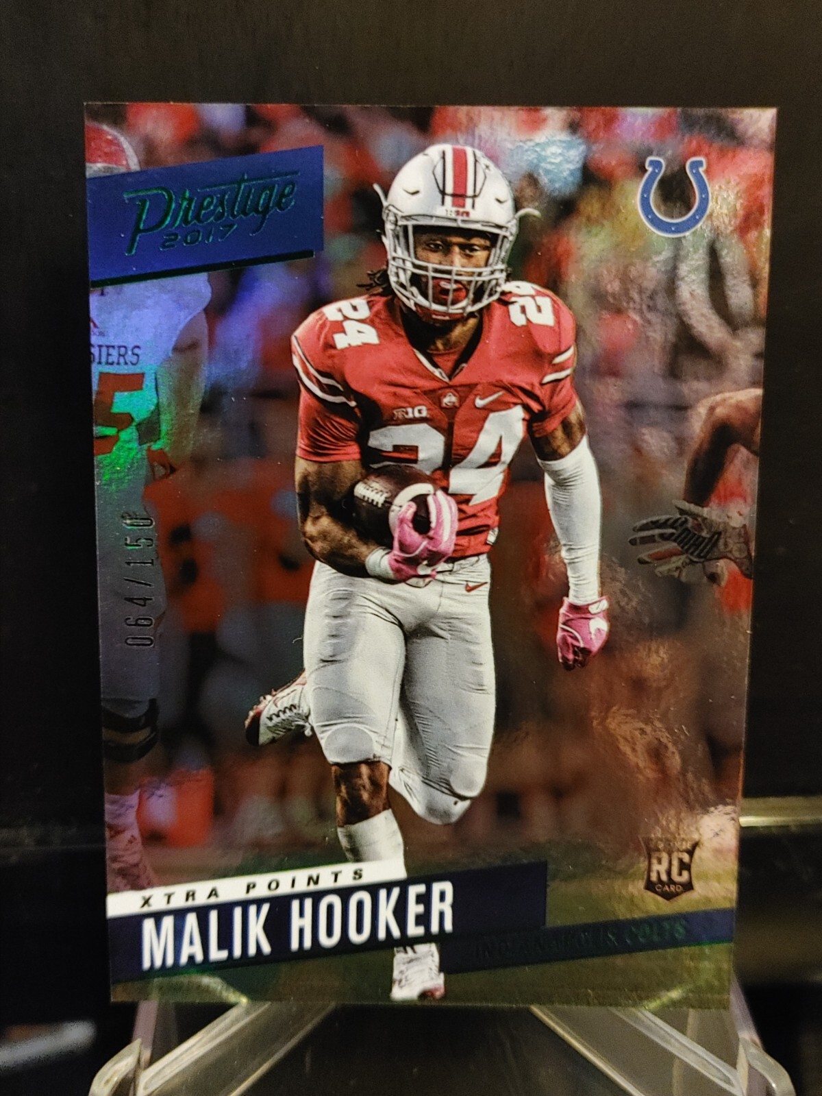 Malik Hooker RC 2017 Panini Prestige Xtra Points Green Holo#284  Colts - Cowboys