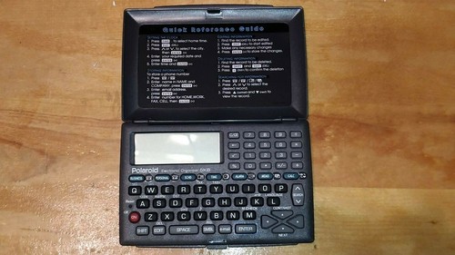 WORKING POLAROID PDA ELECTRONIC ORGANIZER 5KB PERSONAL POCKET PC CALCULATOR MEMO - 第 1/3 張圖片