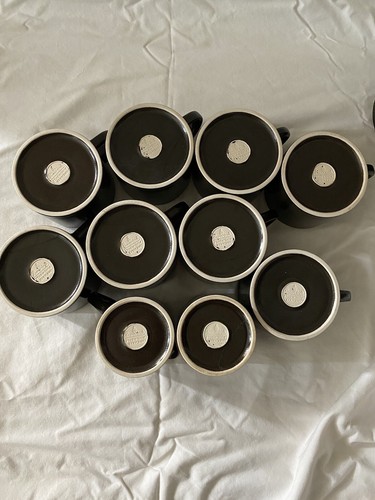 Rosenthal Coffee Pot and 10 Coffee Cups Brown Vintage - Picture 4 of 8