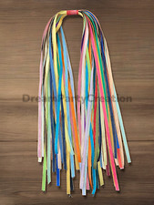 35 Assorted Colors SCRAP SATIN DOUBLE Face GOLD Edge 3/8" Ribbon 1 Yd Each Color