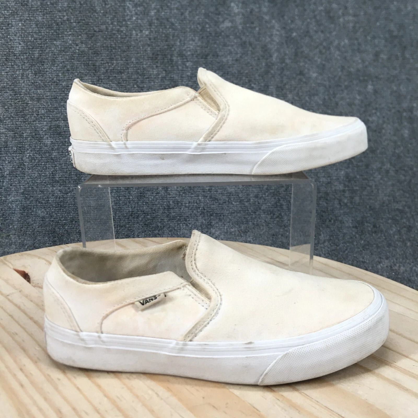 Mocassino Vans donna 6 5 bianco classico punta tonda slip on casual comodo tela